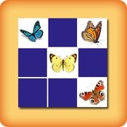 Matching game for seniors - Butterflies - online and free