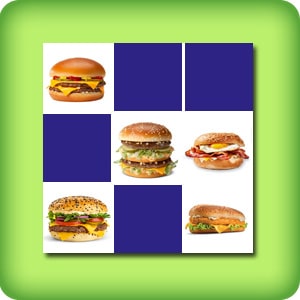 Matching game - Hamburgers - online and free
