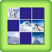Matching game for adults - ski and snowboard - online and free