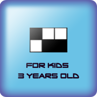 Game of grid of black squares for kids 3 years old