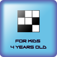 Game of grid of black squares for kids 4 years old