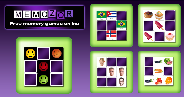 Free Memory games online for adults - many games available, so come and