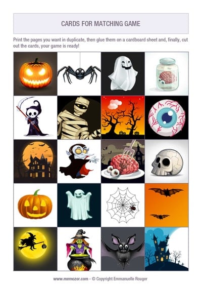 Halloween memory to print