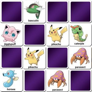 memory game pokemon