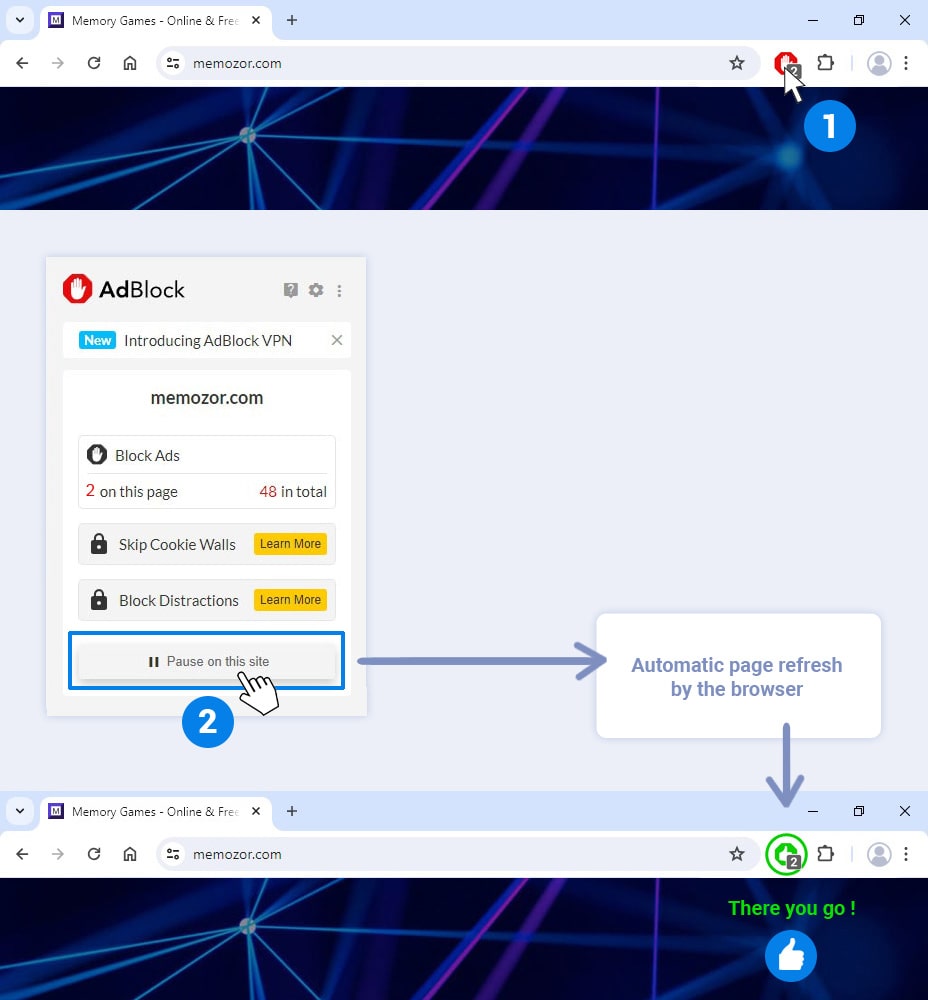 How to allow a site in AdBlock?