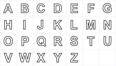 Printable Alphabet for colouring