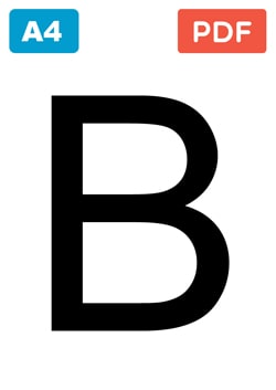 Large letter B to Print