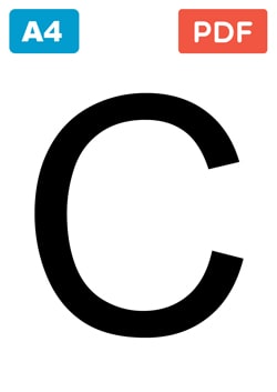 Large letter C to Print