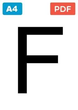 Large letter F to Print
