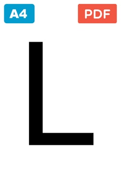 Large letter L to Print