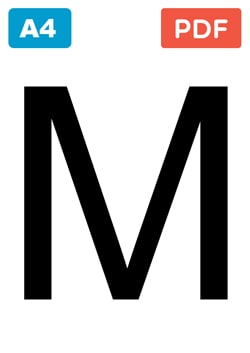 Large letter M to Print