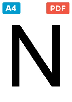 Large letter N to Print