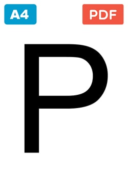 Large letter P to Print