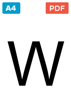 Large letter W to Print