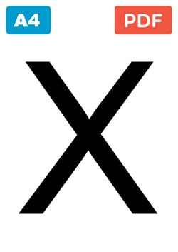 Large letter X to Print
