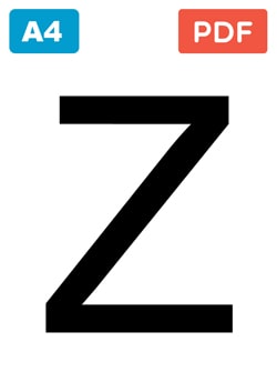 Large letter Z to Print