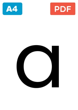 Large letter a in lowercase to print Large letter a in lowercase to print