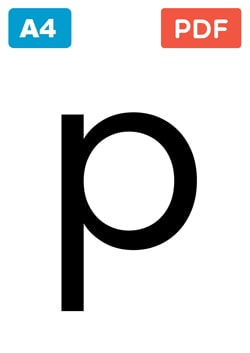 Large letter p in lowercase to print Large letter p in lowercase to print
