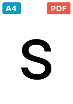 Large letter s in lowercase to print Large letter s in lowercase to print