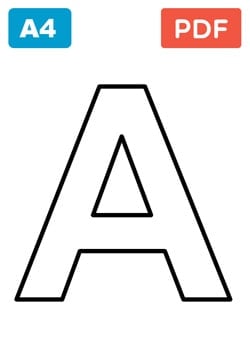 Letter A for colouring