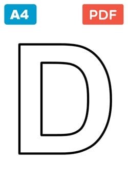 Letter D for colouring