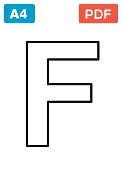 Letter F for colouring