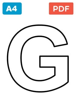 Letter G for colouring