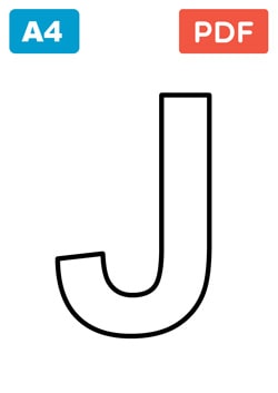 Letter J for colouring