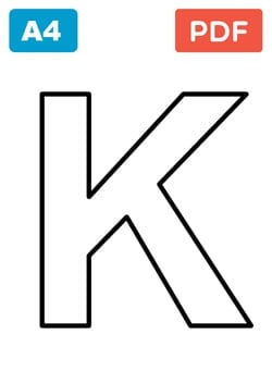Letter K for colouring