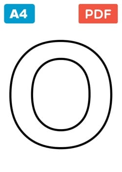 Letter O for colouring