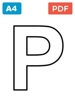 Letter P for colouring