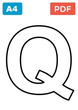 Letter Q for colouring