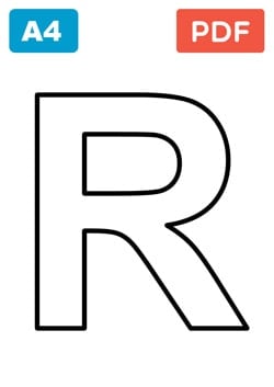 Letter R for colouring