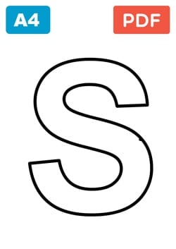 Letter S for colouring