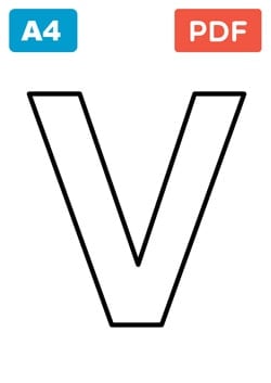Letter V for colouring