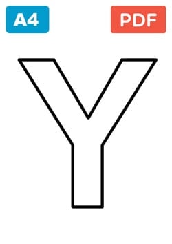 Letter Y for colouring
