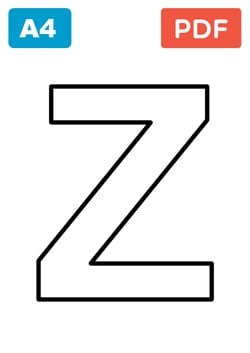 Letter Z for colouring