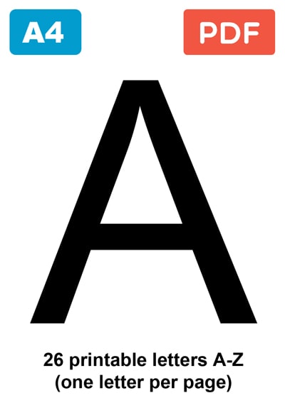 Large Alphabet Letters to print