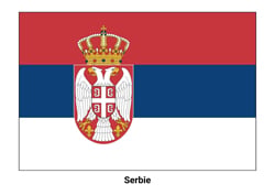 Drapeau de la Serbie