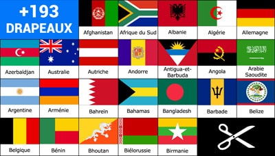 Jeu avec les Drapeaux et les Noms de pays