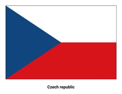 Flag of Czech Republic or Czechia