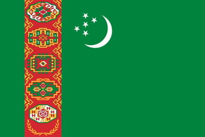 Complex flag of Turkmenistan