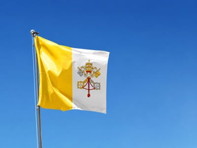 Photo of the square Vatican City flag