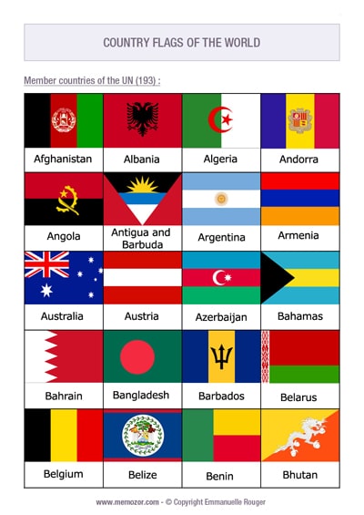 Flag of the World With Name  