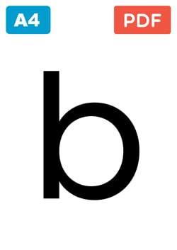Grande lettre b minuscule à Imprimer