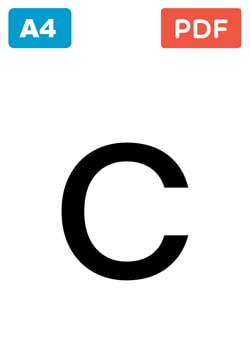 Grande lettre c minuscule à Imprimer