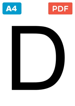 Grande lettre D à Imprimer