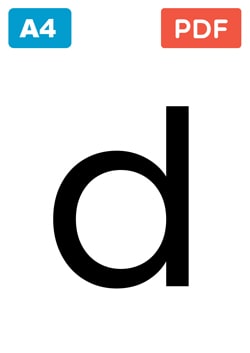 Grande lettre d minuscule à Imprimer