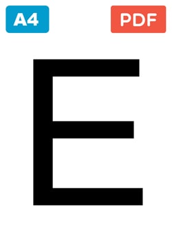 Grande lettre E à Imprimer