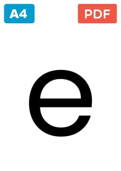 Grande lettre e minuscule à Imprimer
